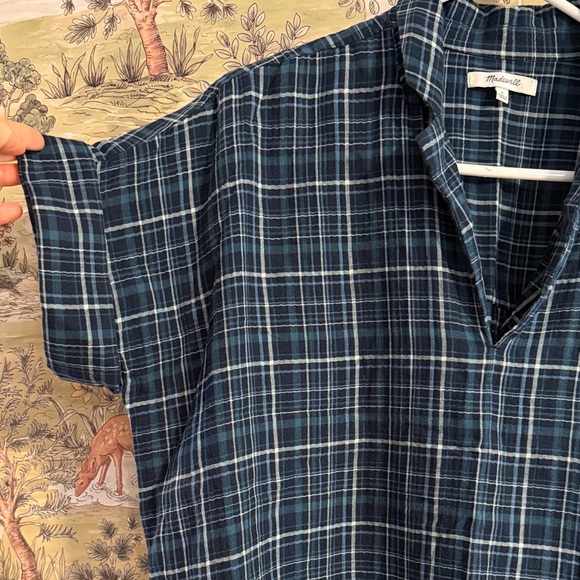 Madewell Navy Checkered Shirt - Picture 3 of 8